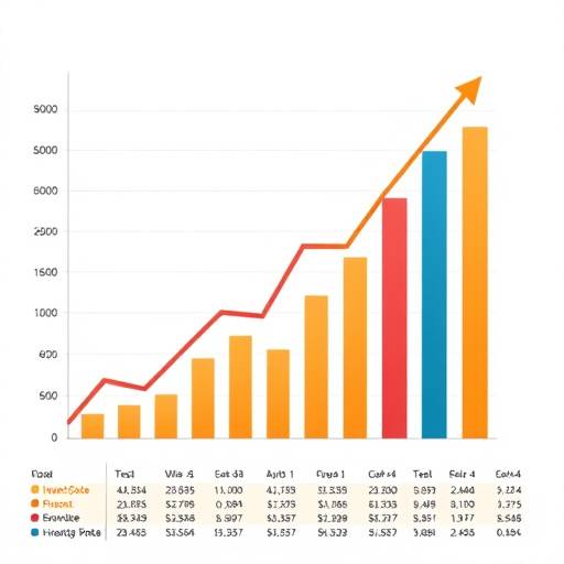 Graphs and charts depicting investment growth